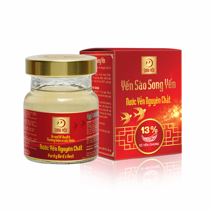 Nước Yến Nguyên Chất (Tổ yến chưng 13%) 70 ml - 1 Lọ